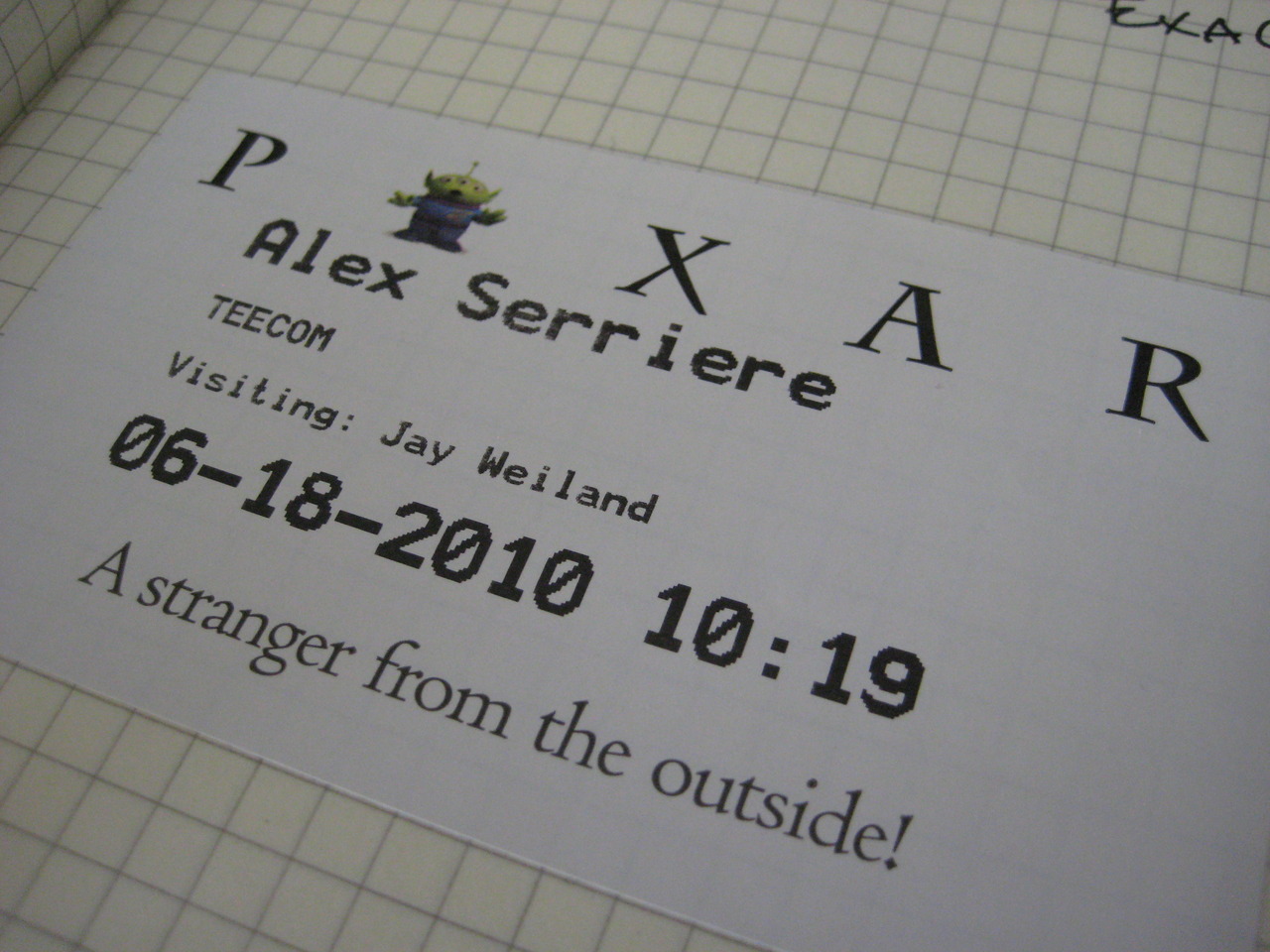 “A stranger from the outside!”